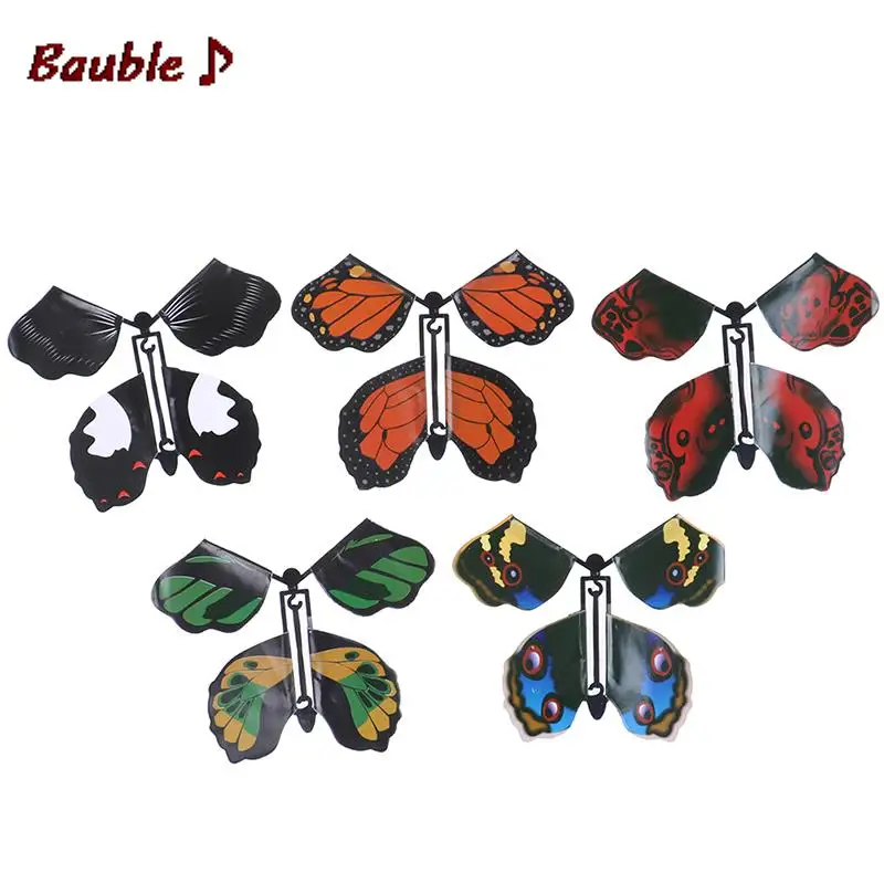5/10 pcs The magic butterfly flying with card Toy empty hands solar wedding props tricks |