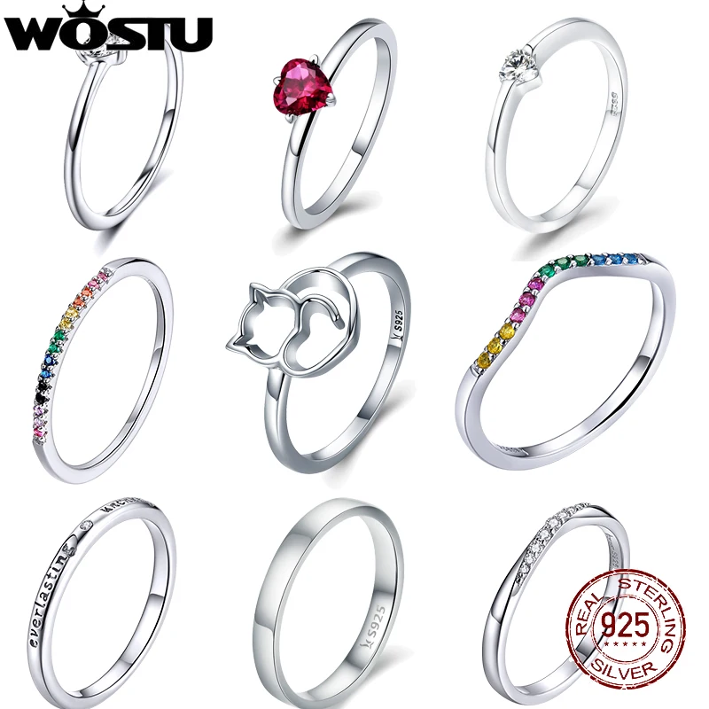 925 Sterling Silver Crown Rings For Women Girls European Original Wedding Silver finger Ring Jewelry Gift