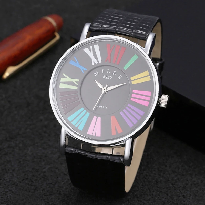 

Miler Fashion Women Watches Pu Leather Band Analog Quartz Wristwatches Casual Ladies Watches relogio feminino horloge dames 2019