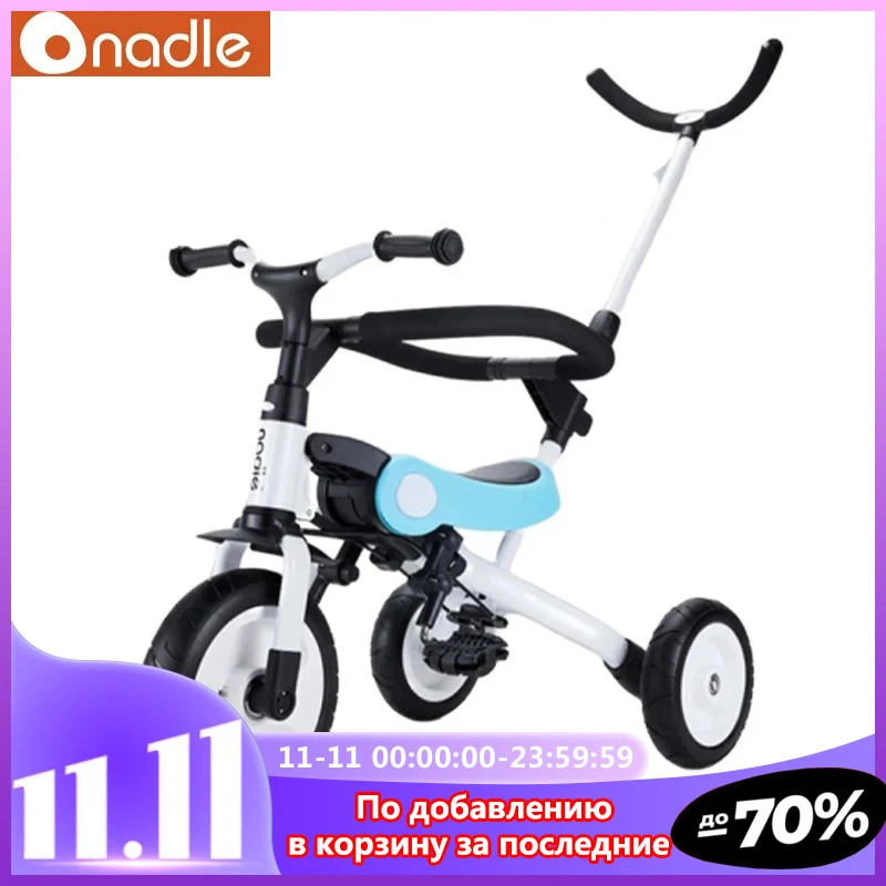 PROD 4000857724649 Nadle Childrens tricycle Foldable bicycle Ride.
Slide 3 in 1 2-3-6 years old. Baby balance bike trolley Free shipping
