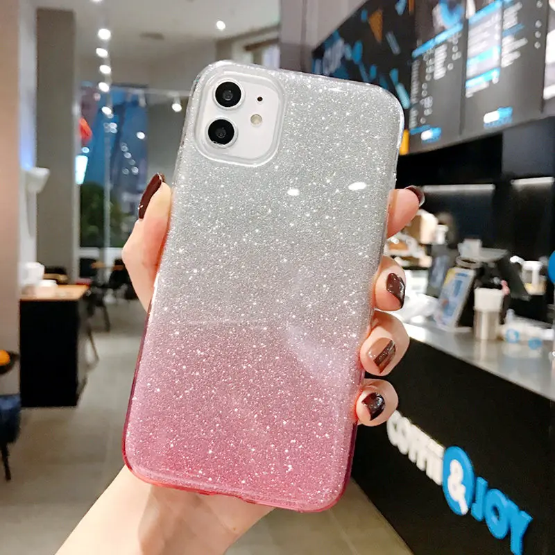 Lovebay для iPhone 11 чехол Блестящий яркий цвет для iPhone 11 Pro Max мягкий чехол для телефона TPU силиконовый сплошной блестящий чехол - Цвет: SLP