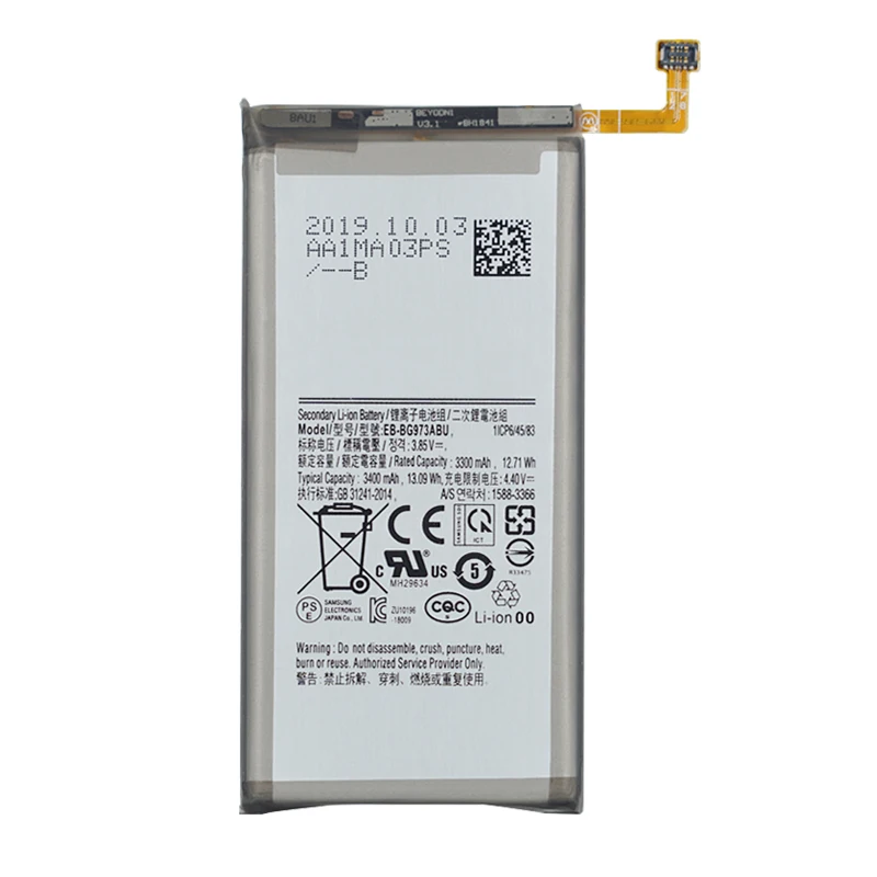 

Battery EB-BG973ABU For Samsung Galaxy S10 S10 X SM-G973F/DS SM-G973F SM-G973U G973W G9730 3400mAh +Tools