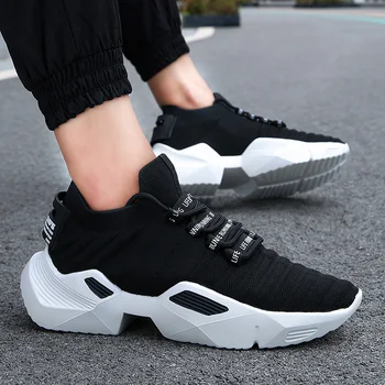

2020 latest fashion four seasons men's jogging shoes high quality lace-up lightweight breathable walking shoes brand casual shoe