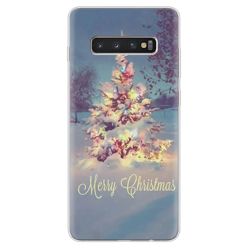 Чехол для samsung Galaxy M10 M20 M30 M40 S6 S7 край S9 S8 S10 плюс S10e Рождество новинка зимы накладка Олень чехол для samsung S9 Coque