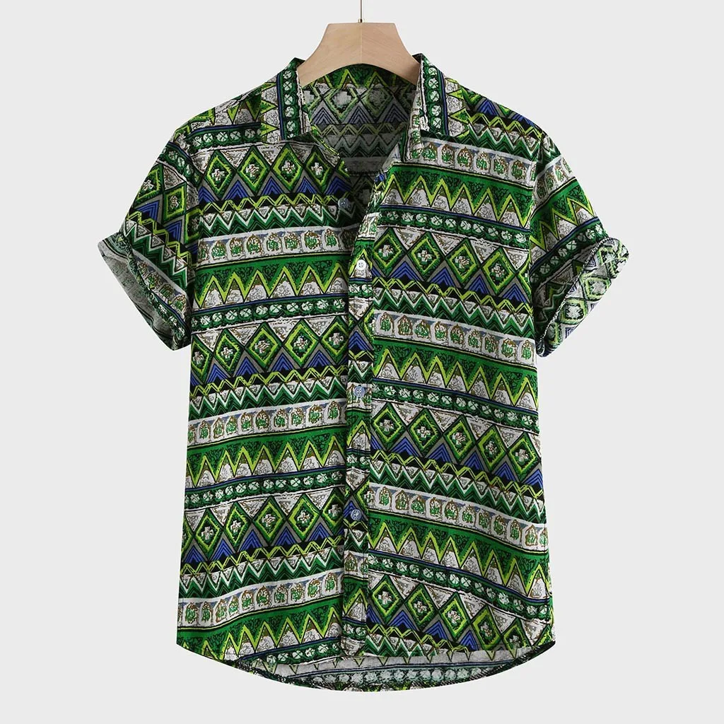 Camisa Hawaiana Para Hombre, Camisa Con Botones Estampada A La Moda Cuello  Vuelto Manga Corta De, image size:1024x1024