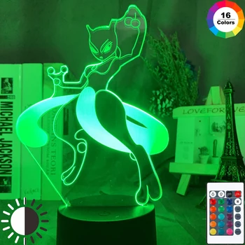 

Led Night Light Game Pokemon Go Mewtwo Nightlight for Kids Child Bedroom Decor Lighting Pocket Monsters Mewtwo 3d Night Lamp