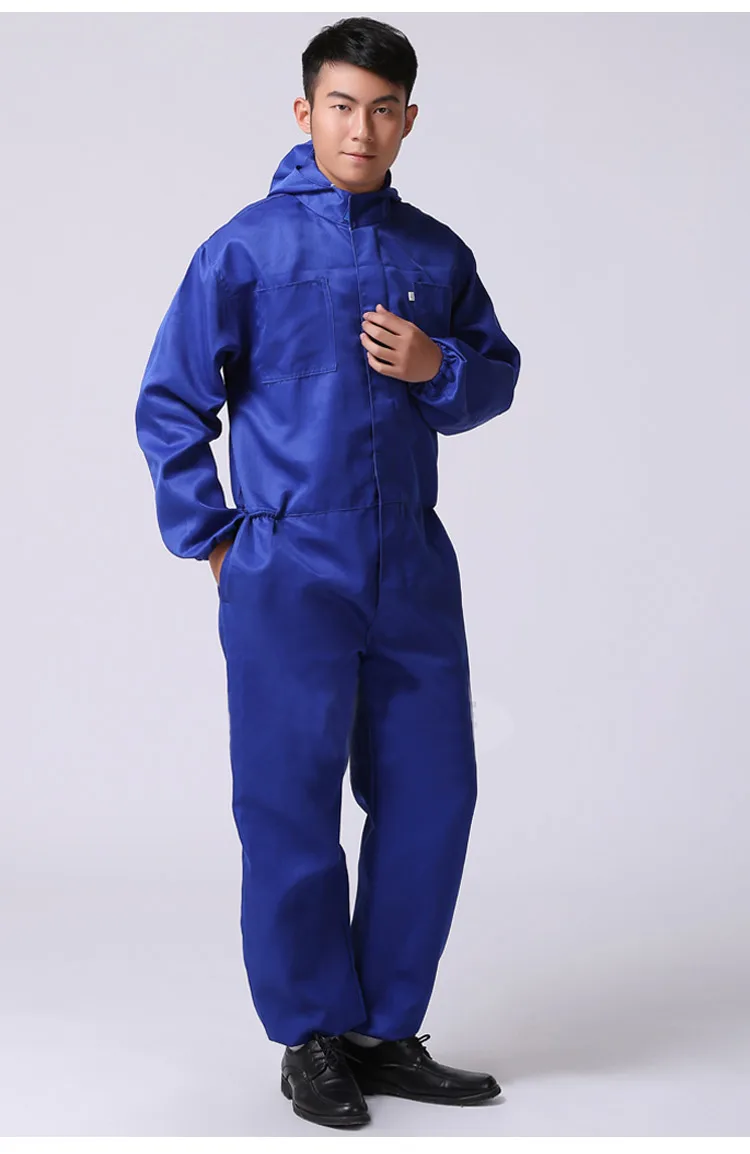 Men Thin Work Overalls Breathable Summer Long Sleeve Coveralls Dust-proof Protective Work clothes WorkerMachine Auto Repair (13)