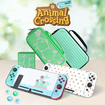 

Animals Crossing Cover Shell For Nintend Switch Gaming Console JoyCon Thumb Grip Cap Game Card Cases Storage Bag Protective Case