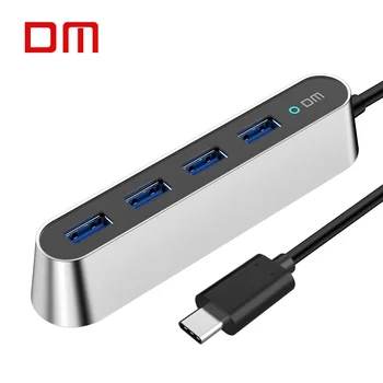 

Type C to 4 port USB3.0 High speed HUB CHB028 support 1TB HDD transfer speed up to 300mb/s 30cm cable