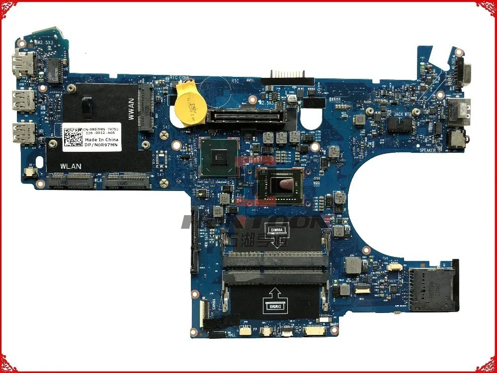 Высокое качество CN-0R97MN для Dell Latitude E6220 материнская плата для ноутбука R97MN SR04A I5-2520M DDR3L полностью протестирована и