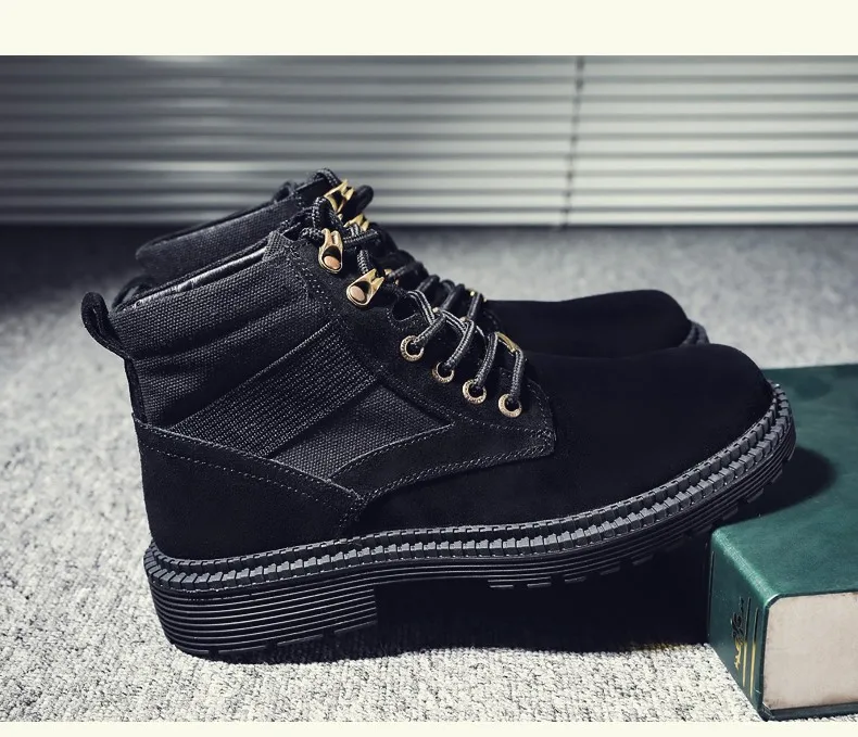 Г., зимняя обувь мужские военные ботинки высококачественные прочные парусиновые ботильоны мужские кроссовки на шнуровке уличная Рабочая обувь