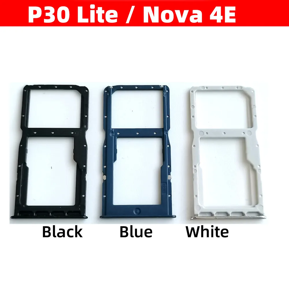 Vassoio Per Scheda Sim Per Huawei P30 Lite / Nova 4E Supporto Per Scheda Di Memoria Sd Sim Parti Di Ricambio Per Slot Per Schede Sim