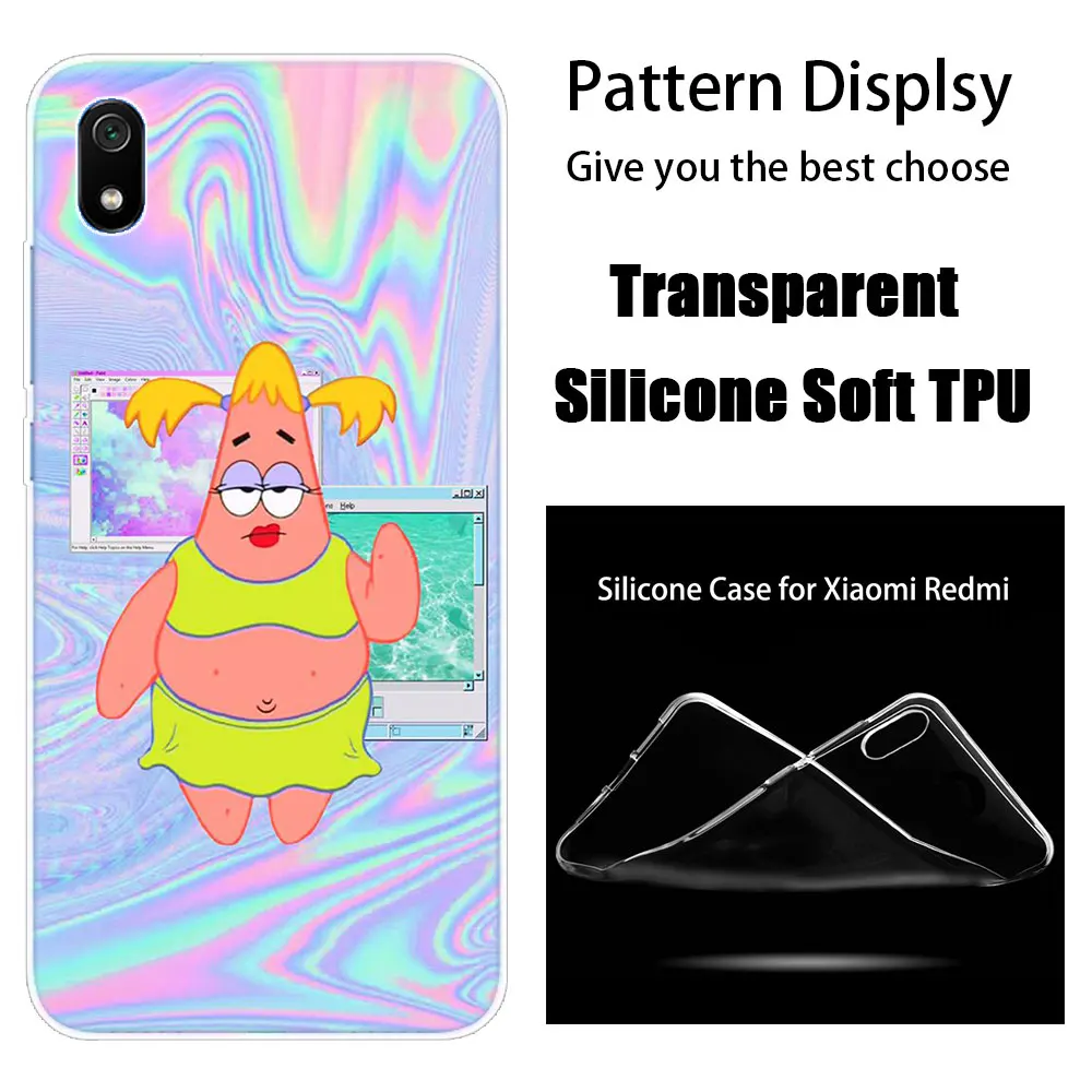 012 Горячий силиконовый чехол SpongeBob квадраты лучший друг для Xiaomi Redmi K20 Pro 7 7A 6 6A 4X5 Plus S2 GO Note 8 7 6 5 Pro 4 - Цвет: 012