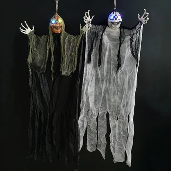 

Halloween Props Skull Hanging Ghost Horror Decorative Pendant For Party Yard Bar Haunted House Halloween Decoration Party Set