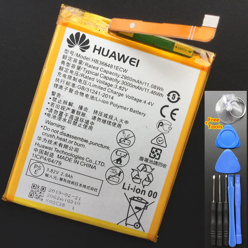 Новое высокое качество реальный 3000 мА/ч, HB366481ECW для huawei Nova 2 lite/Honor 7C AUM-L41 LND-AL30 AL29 AL40 TL30 TL40 Батарея+ Инструменты
