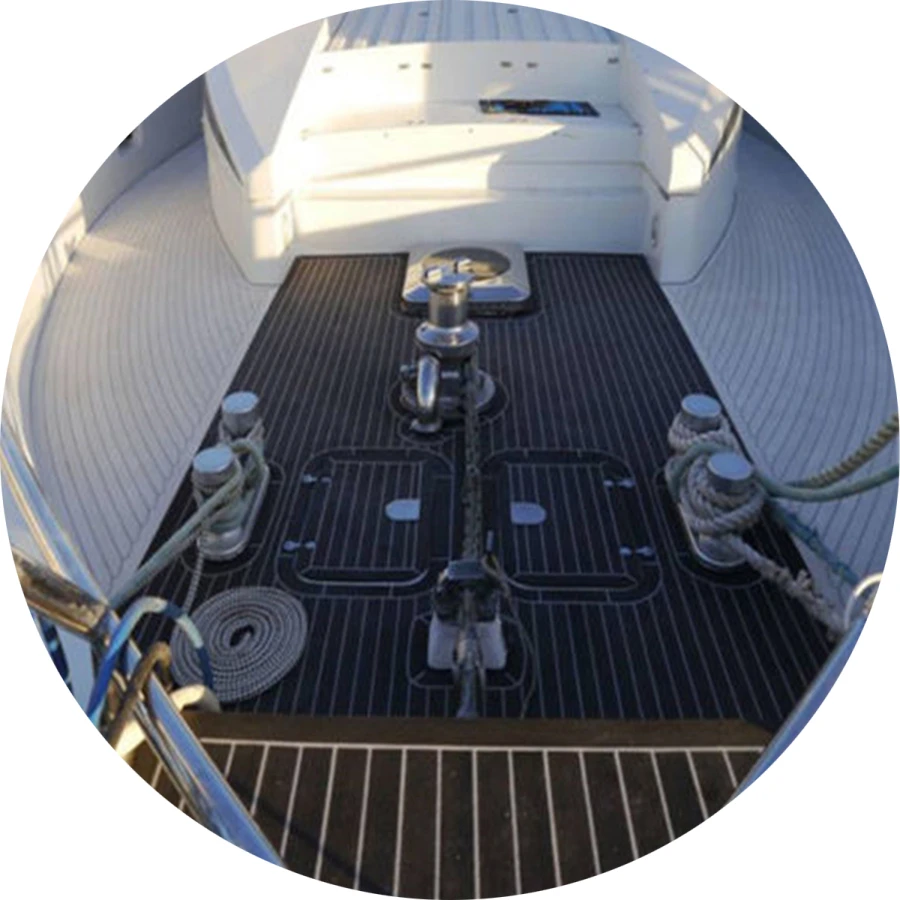 EVA Boat Teak Decking Sheet Marine Flooring Anti Slip Carpet Mat Pad Black 90x240cm Yacht Boats Accessories