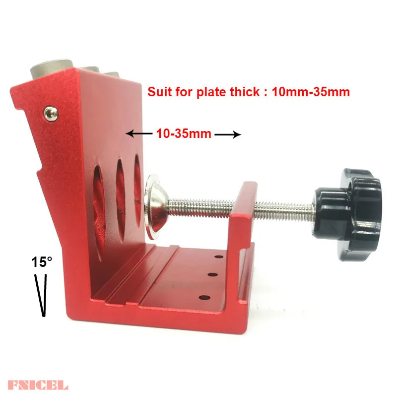 Woodworking Guide Clamp Locator Set 9mm Oblique Hole Drill Locator Wood Assembled Punchers Hole Punching Fixtures Tools