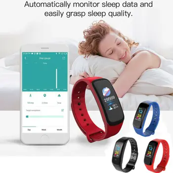 

Smart Band Watch Bracelet Wristband Fitness Tracker Blood Pressure Heart Rate