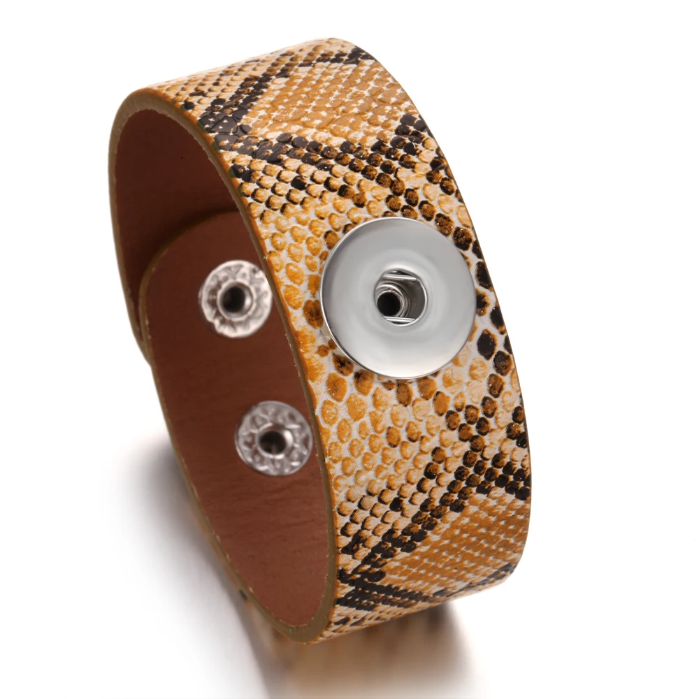 Горячая 18 мм оснастка многослойный браслет из кожи браслет браслеты кнопки для браслета Кнопка ювелирные изделия подходят 18 мм кнопки