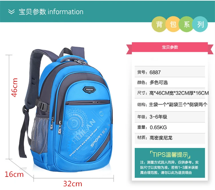 High Quality children school Backpacks For Teenager Girls Boys Schoolbag Kids book Bag Polyester School Bags mochila infantil