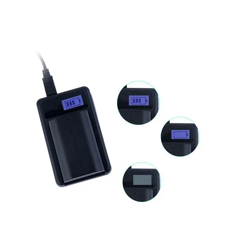 2 шт. ЖК Micro USB одно зарядное устройство для Canon EOS 550D/600D/650D/700D Rebel T2i/T3i/T4i/T5i Kiss X40/X5/X6/X7