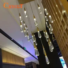 Золотой каплевидный кристалл подвесной светильник креативный Европейский стиль роскошный Светодиодный светильник DIY Подвесная лампа модный домашний легий