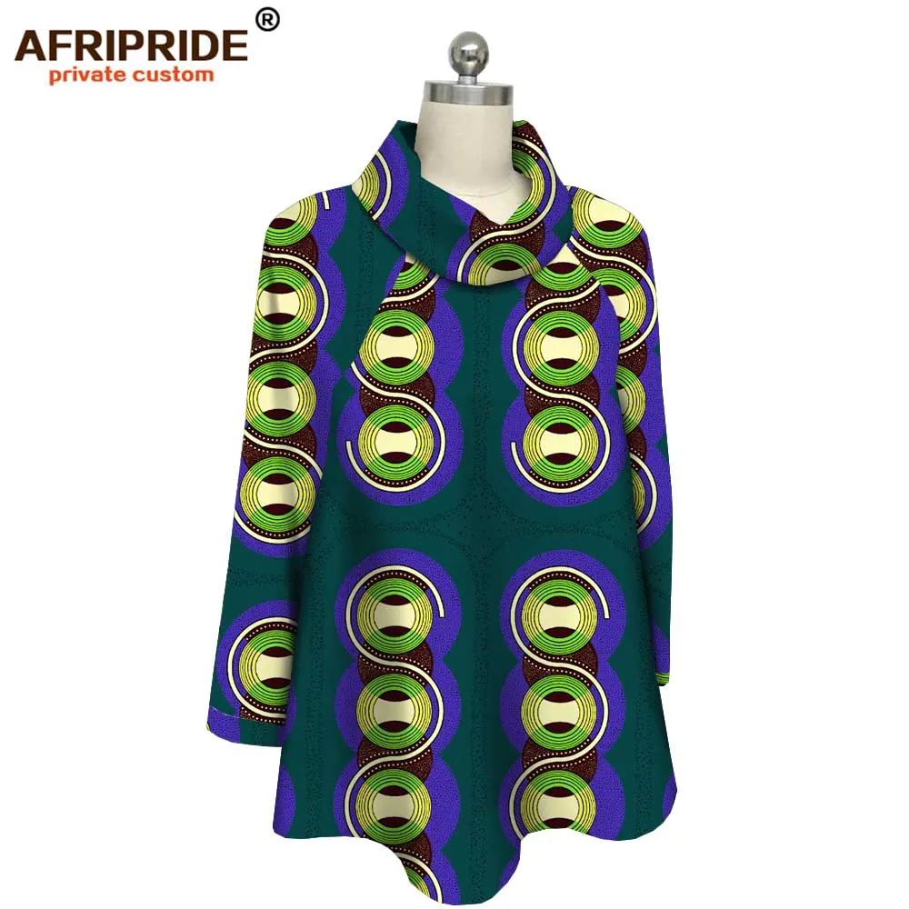 Африканский Анкара печати Блузка для женщин AFRIPRIDE индивидуальные запястье рукава с отложным воротником Женская блузка хлопок церкви A1922004 - Цвет: 288X