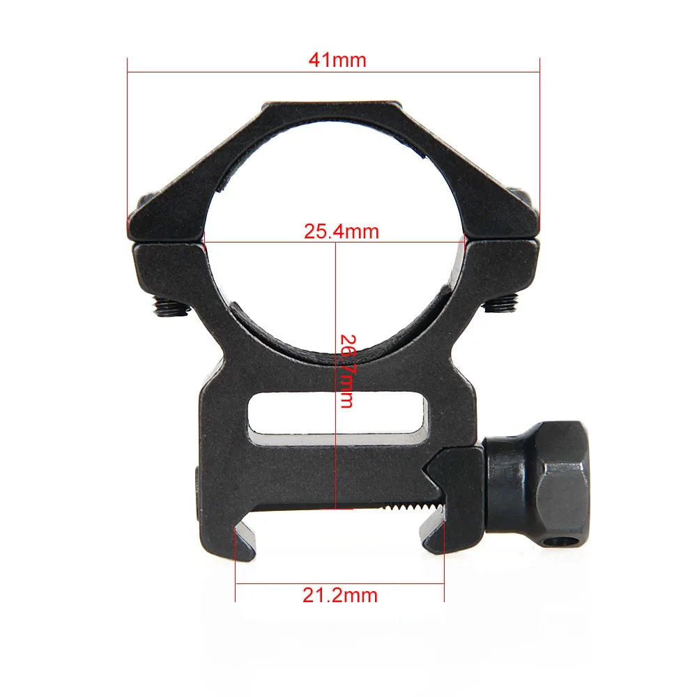 25-21mm Ring middle Койот Airsoft крепление 30/25 мм 6063 Алюминий финишное покрытие Анодное окисление двухрядные Ширина прицела OS24-0114B - Цвет: 25-21mm Ring middle