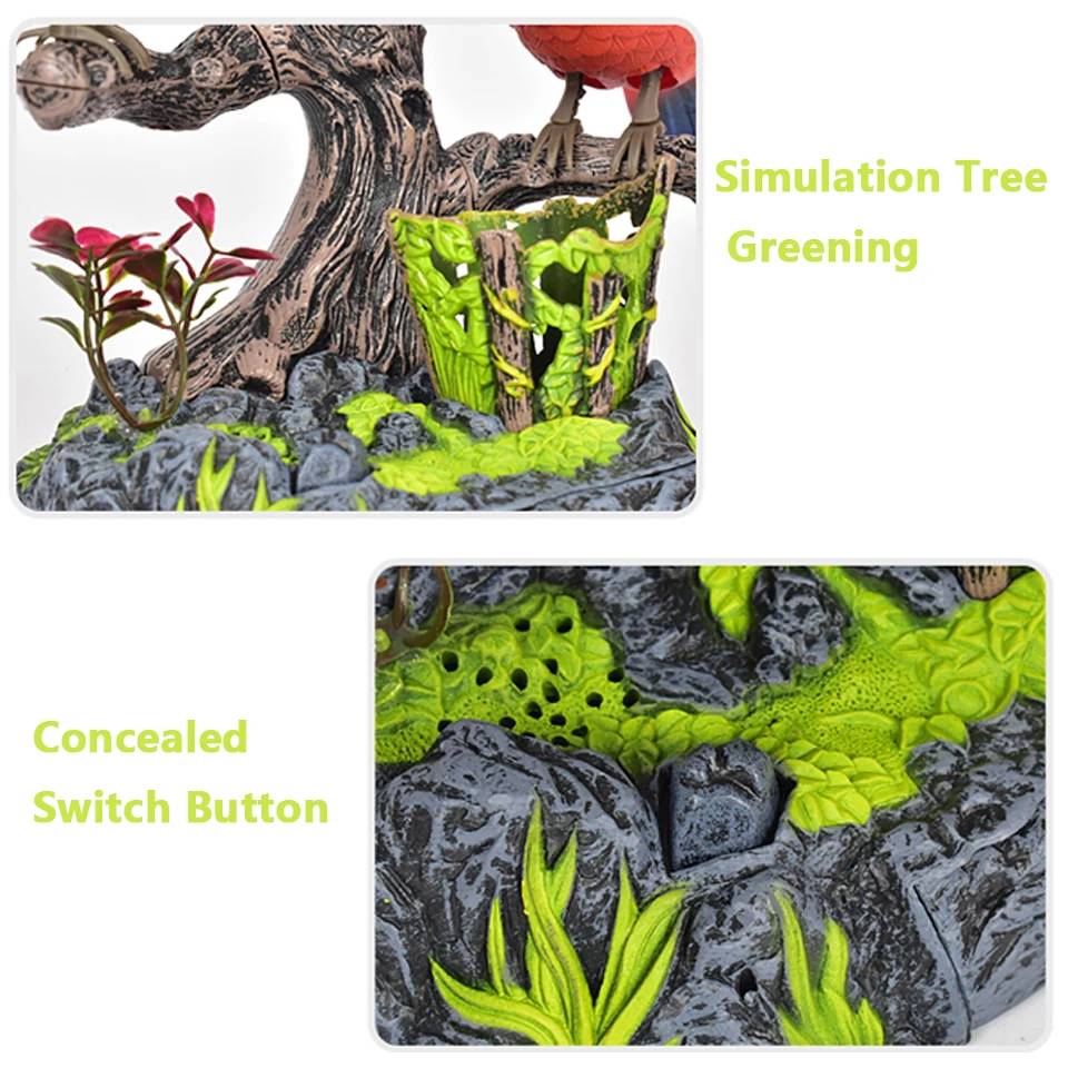 Electric Voice-Activated Bird Simulation Couple Bird Will Move Magpie Parrot Pet Bird Children Decoration Model Toy Gift 3