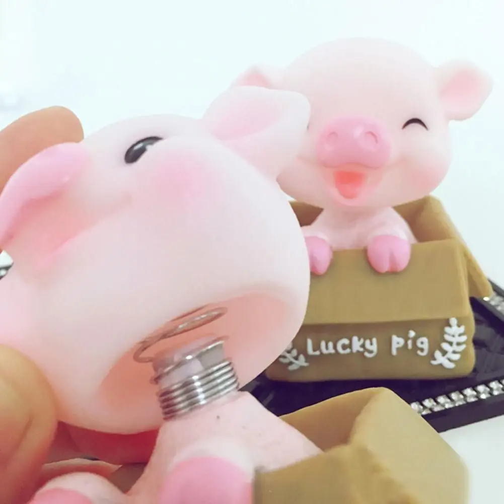 Автомобиль Lucky Pig качающаяся голова свинья милые украшения интерьера семейный стол