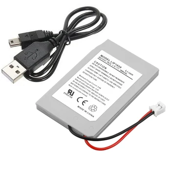 

1pcs 3.7V 1800mAh 2 wireless controller batteries for Sony PS3 Bluetooth controller + USB Data Charger Cable Cord Pack