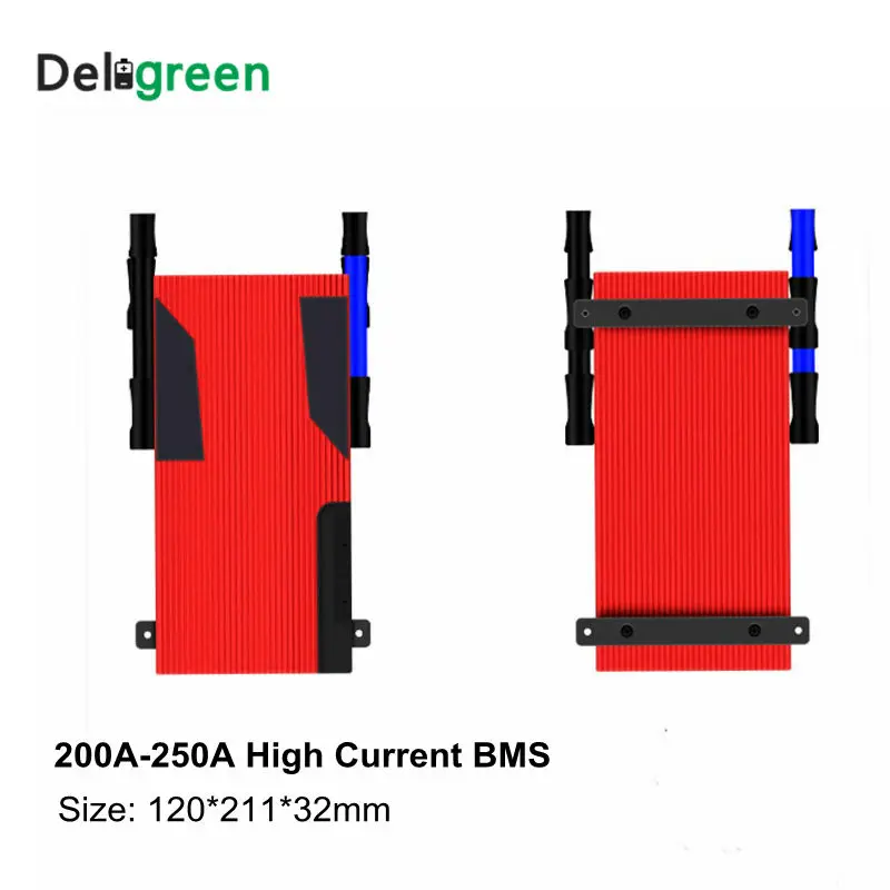 Deligreen 8S 120A 150A 200A 250A 24V PCM/PCB/BMS для 3,2 V LiFePO4 Аккумуляторный блок 18650 литий-ионный с функцией баланса