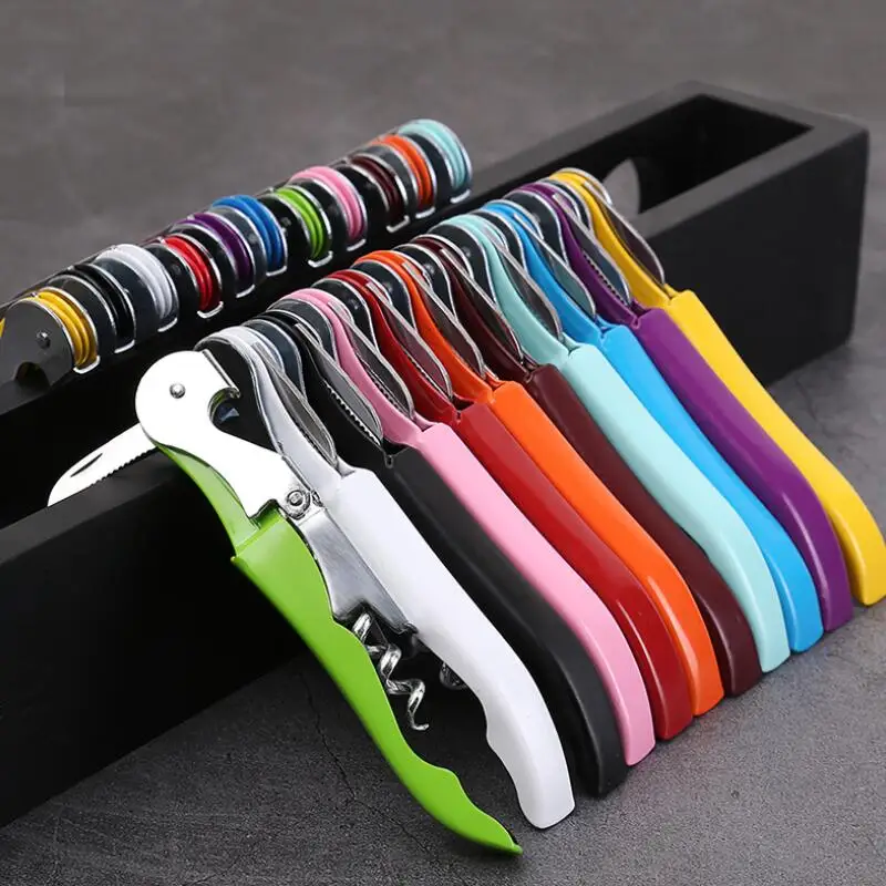 

100pcs/lot Wine Corkscrew Opener Stainless Steel Bottle Opener Wine Corkscrew Tool Kitchen Bar Tool