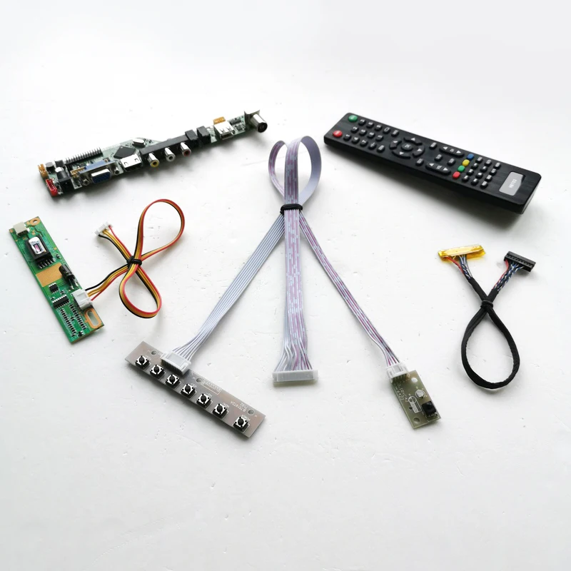 Для LP154WX4-TLCC/TLD2 1CCFL 30Pin LVDS ЖК-дисплей Панель VGA HDMI AV USB RF пульт дистанционного управления+ инвертор+ клавиатура T. V56 комплект платы контроллера