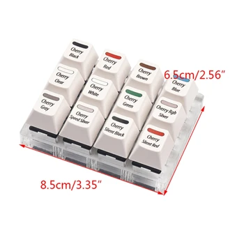 

White Keycaps Testing Tool Cherry 12 MX Switches Keyboard Tester Kit R9UA