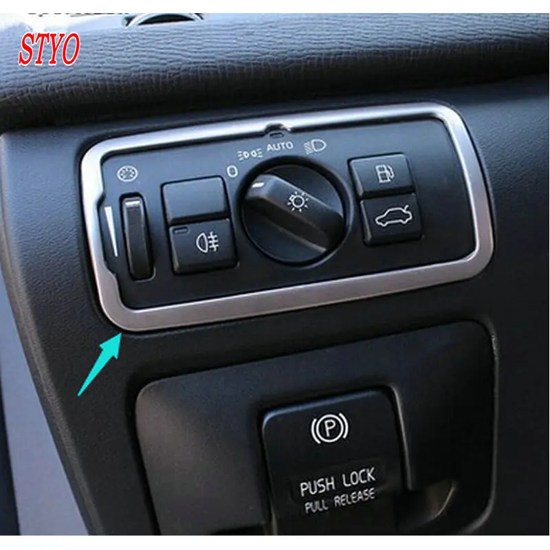 Rivestimento Del Telaio Dell'Interruttore Del Faro In Acciaio Inossidabile Per Auto Styo Per Volvo Xc60 S60 V60 S80 V40 2010 - 2013 2014