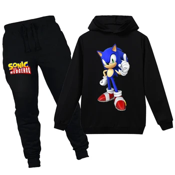 

Kids Sonic Sweatshirt Pants 2pcs Suit Children Clothing Sweatshirts Hoodies Boys Girl Beautiful Sportswear Pullover Hoodies Gift