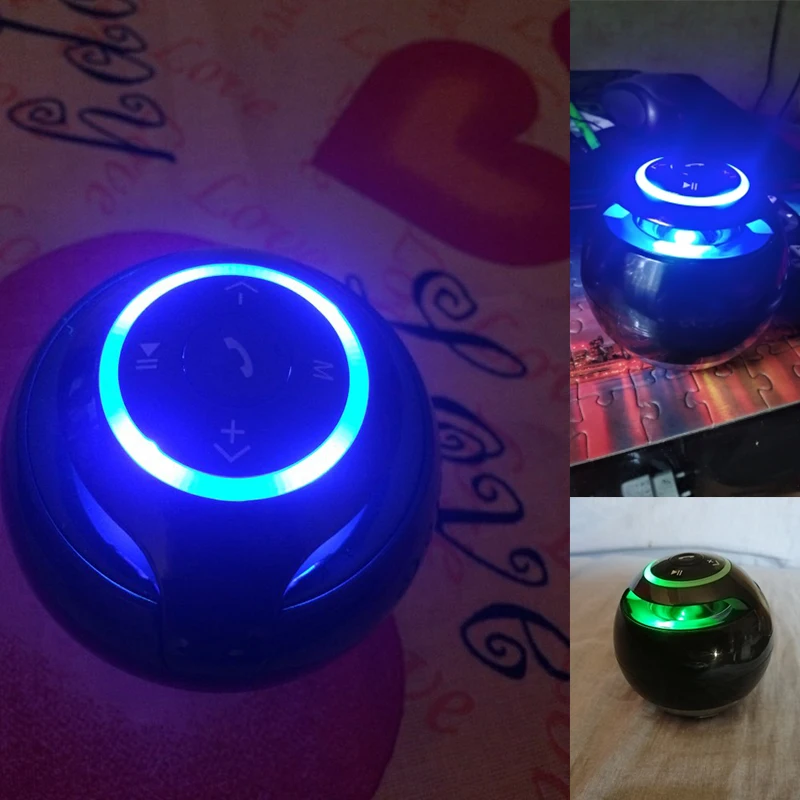 Мяч Bluetooth динамик с светодиодный светильник портативный беспроводной мини для