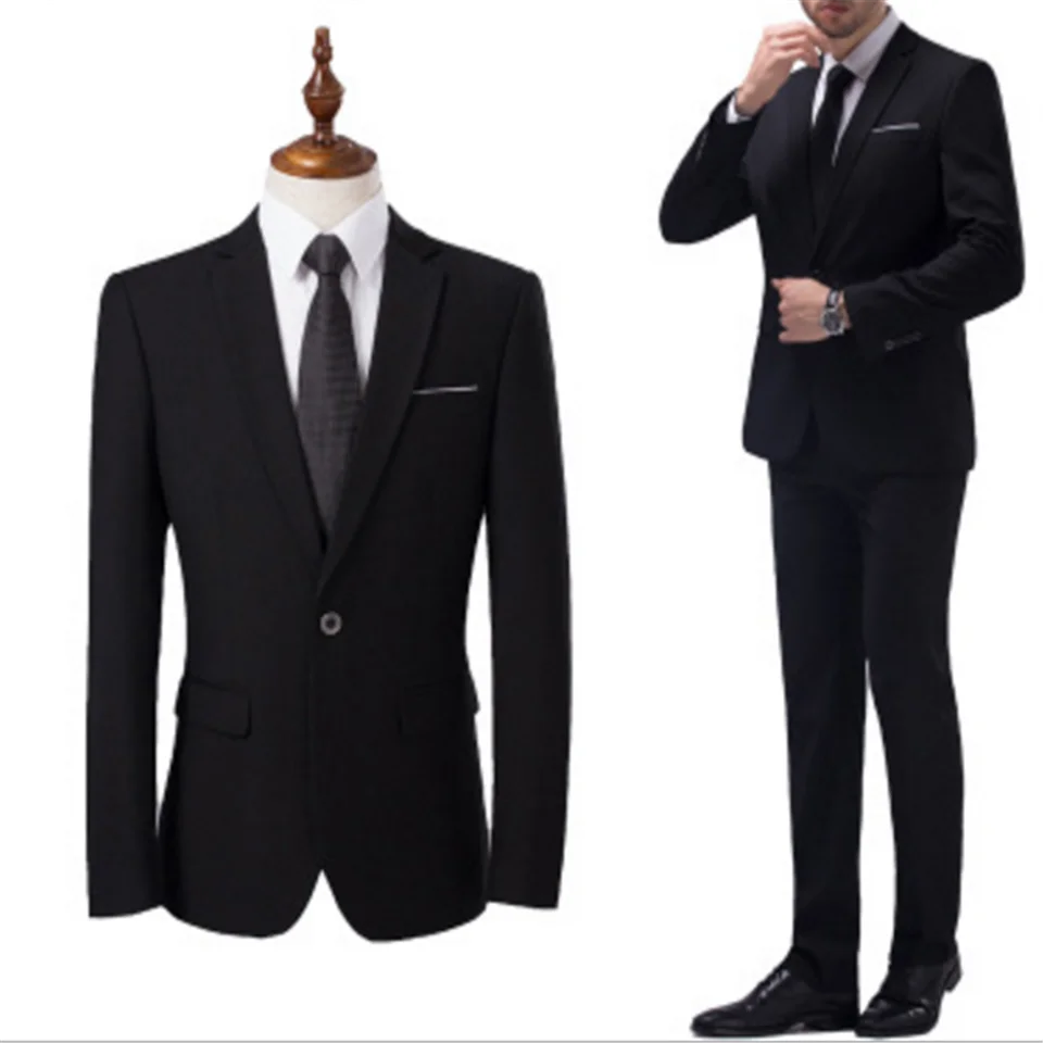Мужской костюм Smolking Noivo Terno Slim Fit Easculino вечерние костюмы для мужчин(куртки+ брюки) мужской костюм смокинг костюм Блейзер