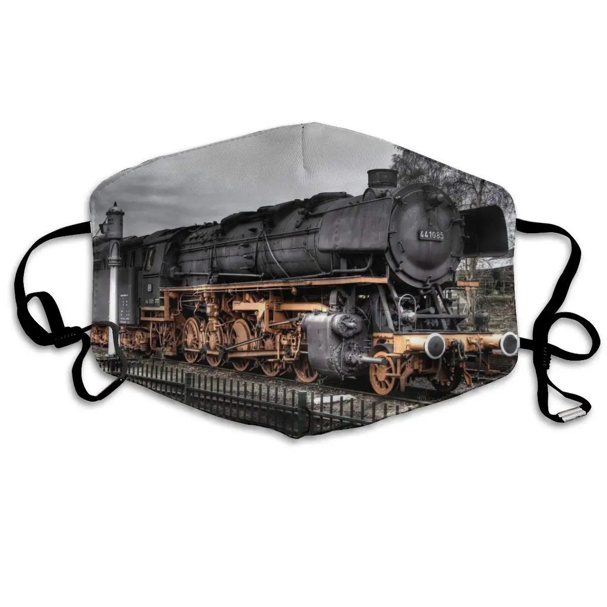 Fashion Unisex Anti-Dust Half Face Mouth Mask Retro Engine Train with Gray Smoke Steam Print Cloth Masks Reusable Washable | Красота и