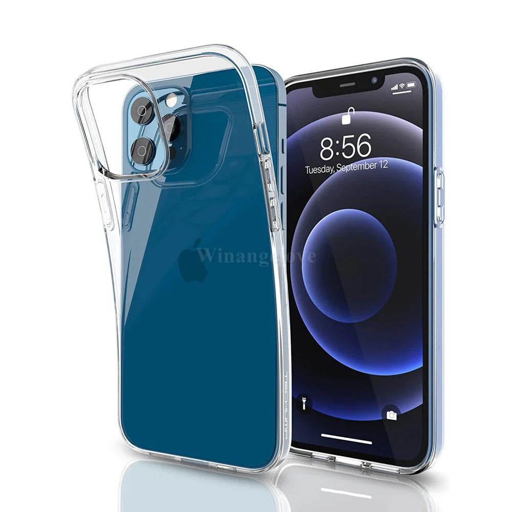 100Pcs/lot Transparent clear phone case for Iphone 12 Pro max