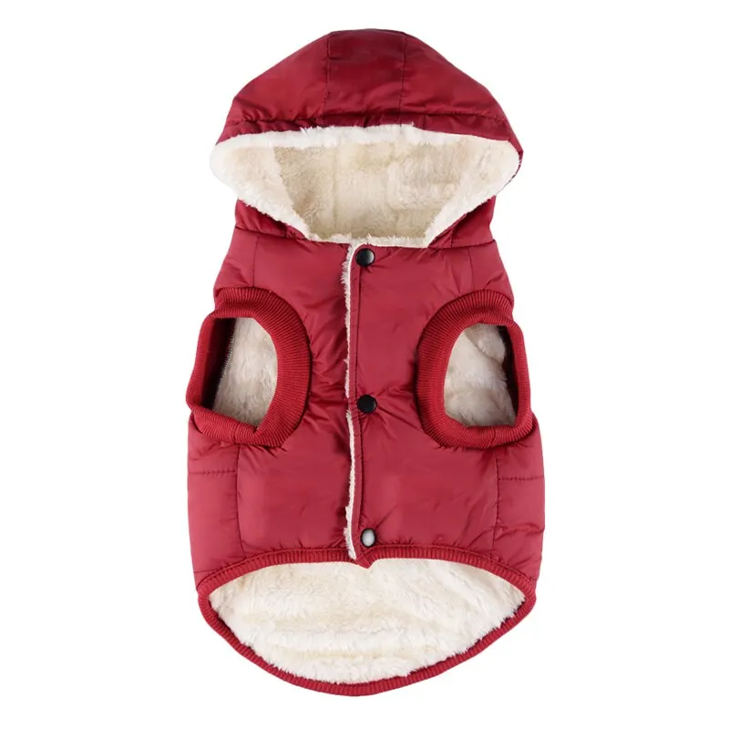 Зимнее пальто для домашних животных Одежда для собак теплая одежда для собак для маленьких собак рождественское большое зимнее пальто для собак Одежда для чихуахуа - Цвет: wine red