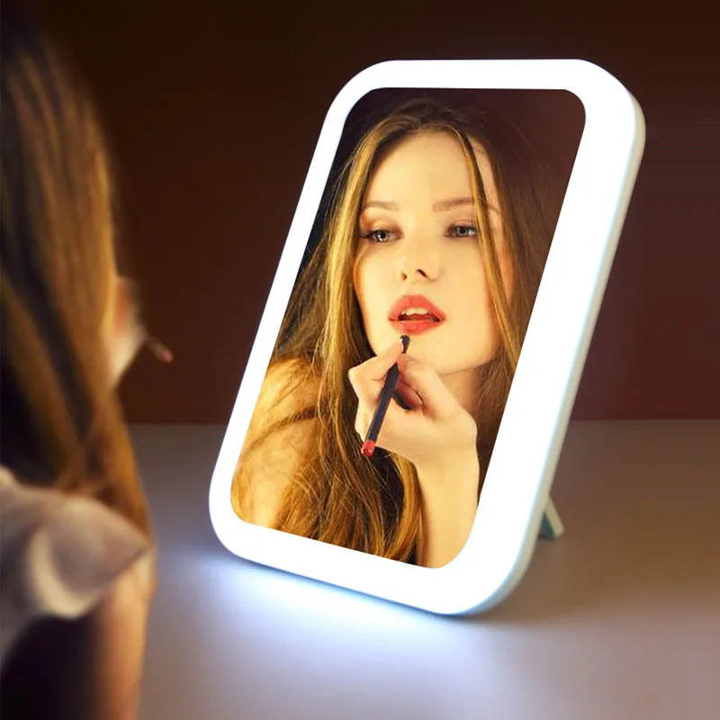 

Led Makeup Mirror with Light Fill Mirror M006 Light Up Mirror for Makeup Desktop Cosmetic Mirror USB Charging Dormitory Vanity