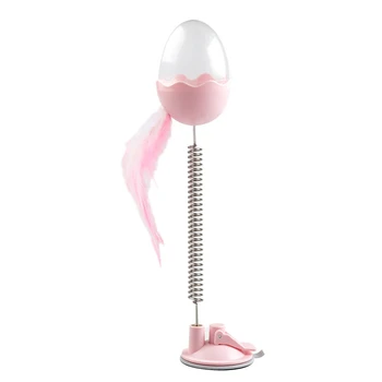 

Big deal Cat Food Dispenser Toy Smart Interactive Cat Toy with LED Light Cat Feeder Toy with Feather Bell IQ Toy Feeders