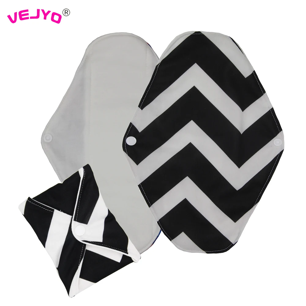 VEJYO 12 Heavy Flow Reusable Sanitary Menstrual Period Cloth Pads for  Women High Absorption Soft Bamboo Cotton Wholesale 15PCS