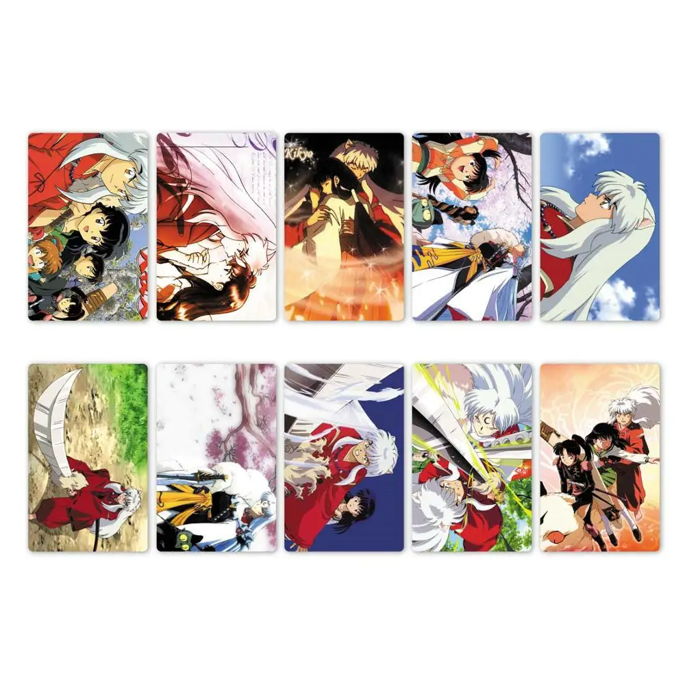Style 04 10 шт. Новое поступление Inuyasha карта аниме наклейка s DIY Водонепроницаемая крапленая карта наклейка Дети стикерные игрушки коллекция подарок - Цвет: Style 04