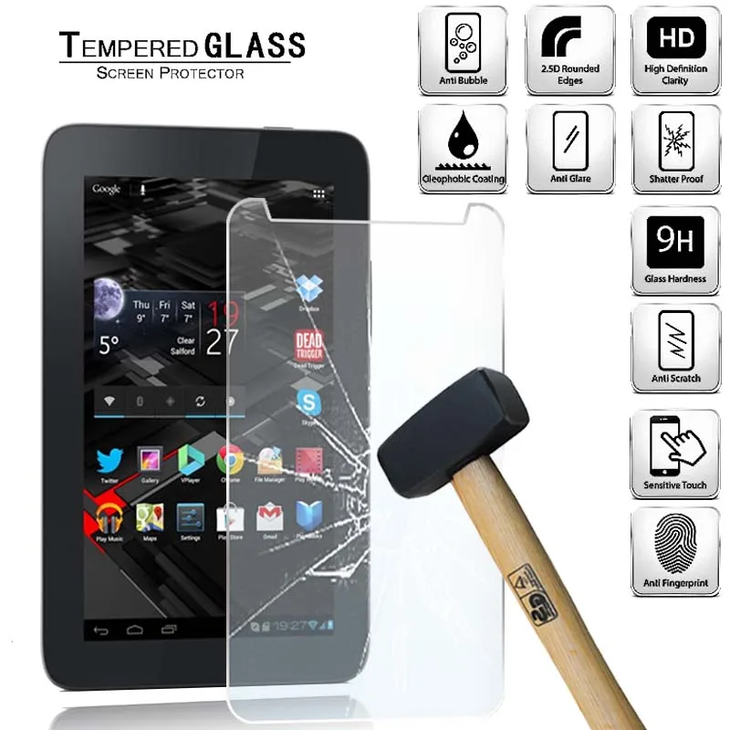 

Tablet Tempered Glass Screen Protector Cover for Vodafone Smart Tab II 2 7 Incn Anti-Screen Breakage HD Tempered Film