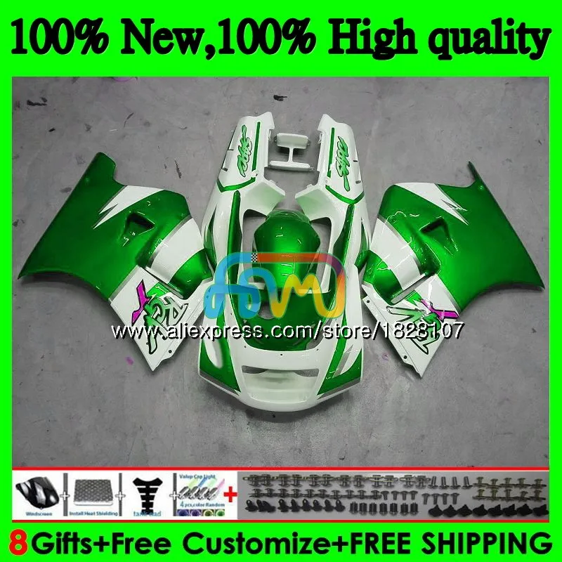 Корпус для SUZUKI RGV250 SAPC VJ22 92 93 94 95 96 66BS. 142 RGV-250 VJ21 всю 22 RGV 250 зеленый white1992 1993 1994 1995 1996 обтекатель - Цвет: No. 1