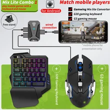 

Mobile Phone Gaming PUBG Keyboard Mouse Converter Set Adapter Receiver Game Mechanical Keyboard for IOS IPad To PC Bluetooth