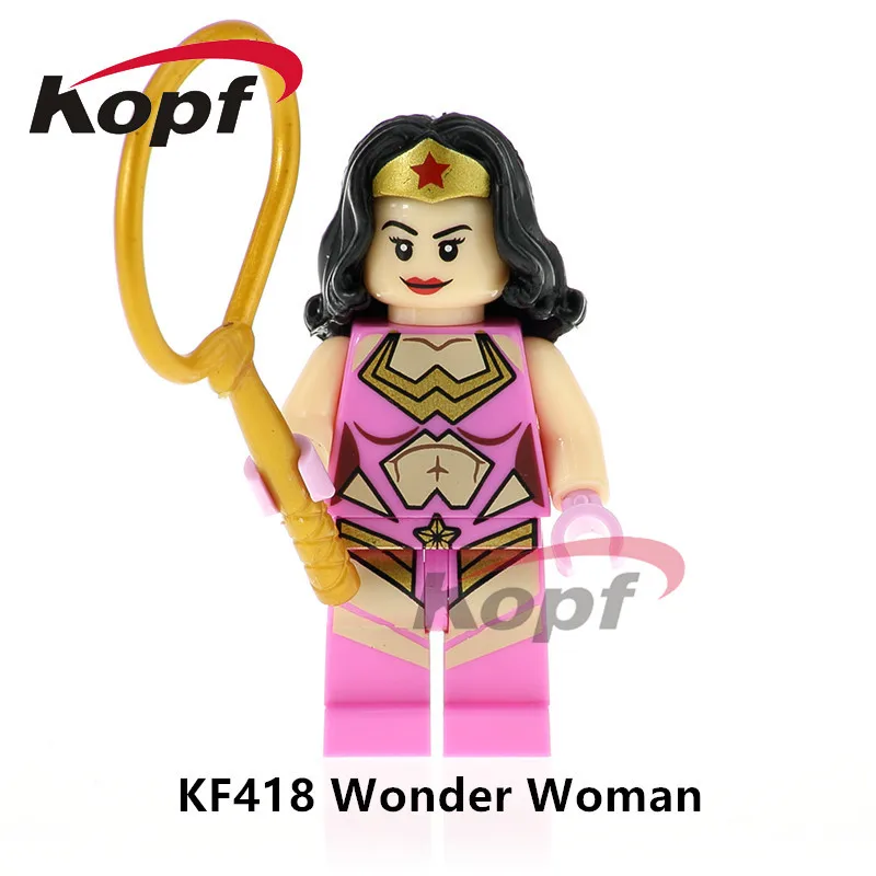 KF453 Single Sale Super Heroes MK1 Iron Man Harley Quinn Trickster Supergir Building Blocks For Kids Gift Toys - Цвет: KF418 Without Box